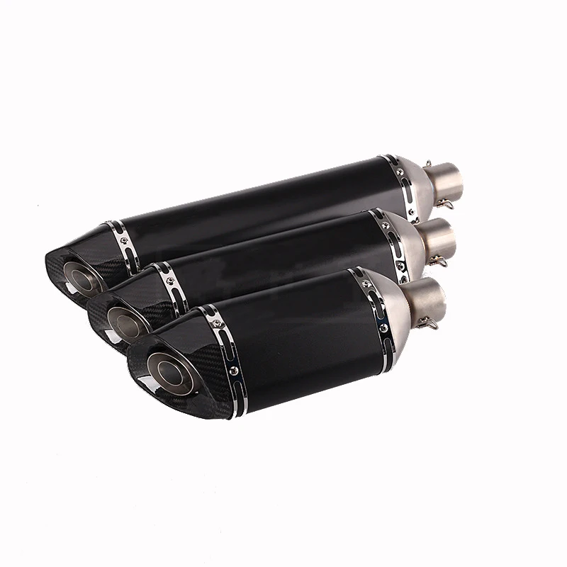 

For Most Non-Slip Motocross Universal 51mm Motorcycle Carbon Fiber Muffler Scooter Exhaust Pipe ATV Escape Silencer With Sticker