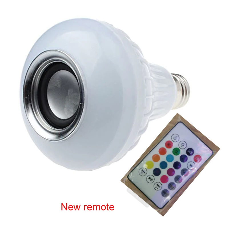 Беспроводной 12 Вт мощность E27 LED rgb Bluetooth динамик лампочка лампа смарт телефон