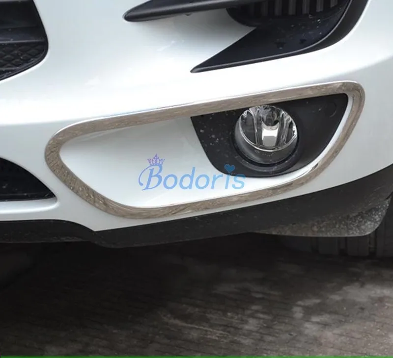 For Porsche Macan 2014 2015 Stainless Steel Front Fog Lamp Cover Overlay Light Frame Panel Chrome Car Styling Accessories | Автомобили и