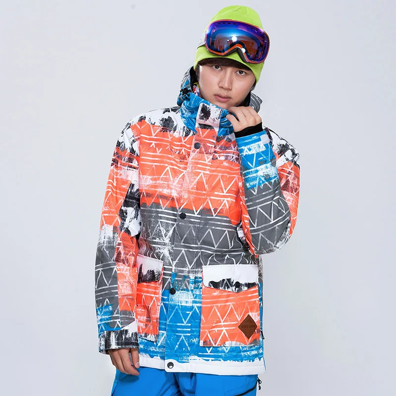 

Man Gsou Snow Ski Snowboard Jacket Windproof Waterproof Warm Outdoor Sport Coat Male Riding Camping Hiking Clothing