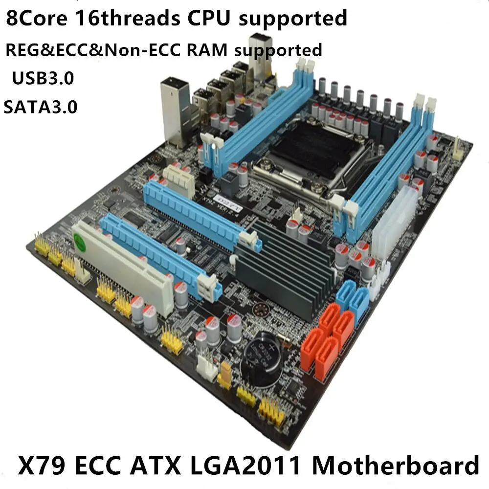Runing X79 материнская плата по стандарту ATX LGA2011 DDR3 4 канала поддержка не ecc/reg ecc/ecc поддержка памяти i7 3960x Xeon E5 V1 и V2 процессоры