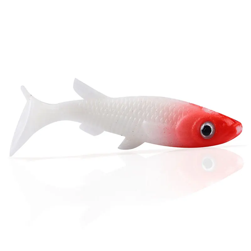 FTK 6CM/5.5G Soft Lure 5pcs/lot for Fishing Shad Fishing Bass Lure Fishing Worm Swimbaits Jig Head Soft Lure Fly Fishing Bait - Цвет: 008