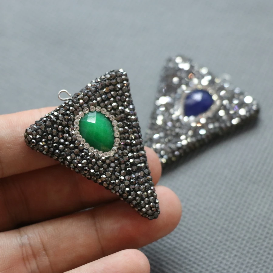 5 шт. Druzy серое хрустальное ожерелье кулон сексуальные бусины из драгоценного