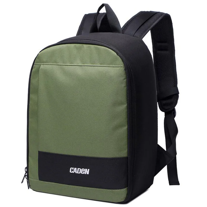 Специальная цена CADeN D6 DSLR цифровая камера сумка Открытый легкий прочный Оксфорд водонепроницаемый фотографии рюкзак/w дождевик - Цвет: Black Green