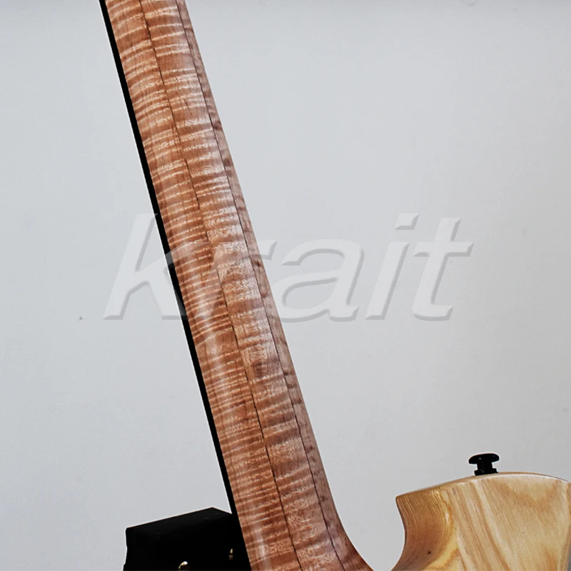 Безголовая гитара ebony fanned fret электрическая гитара ash body Camphor Burl Топ вверх вниз тремоло