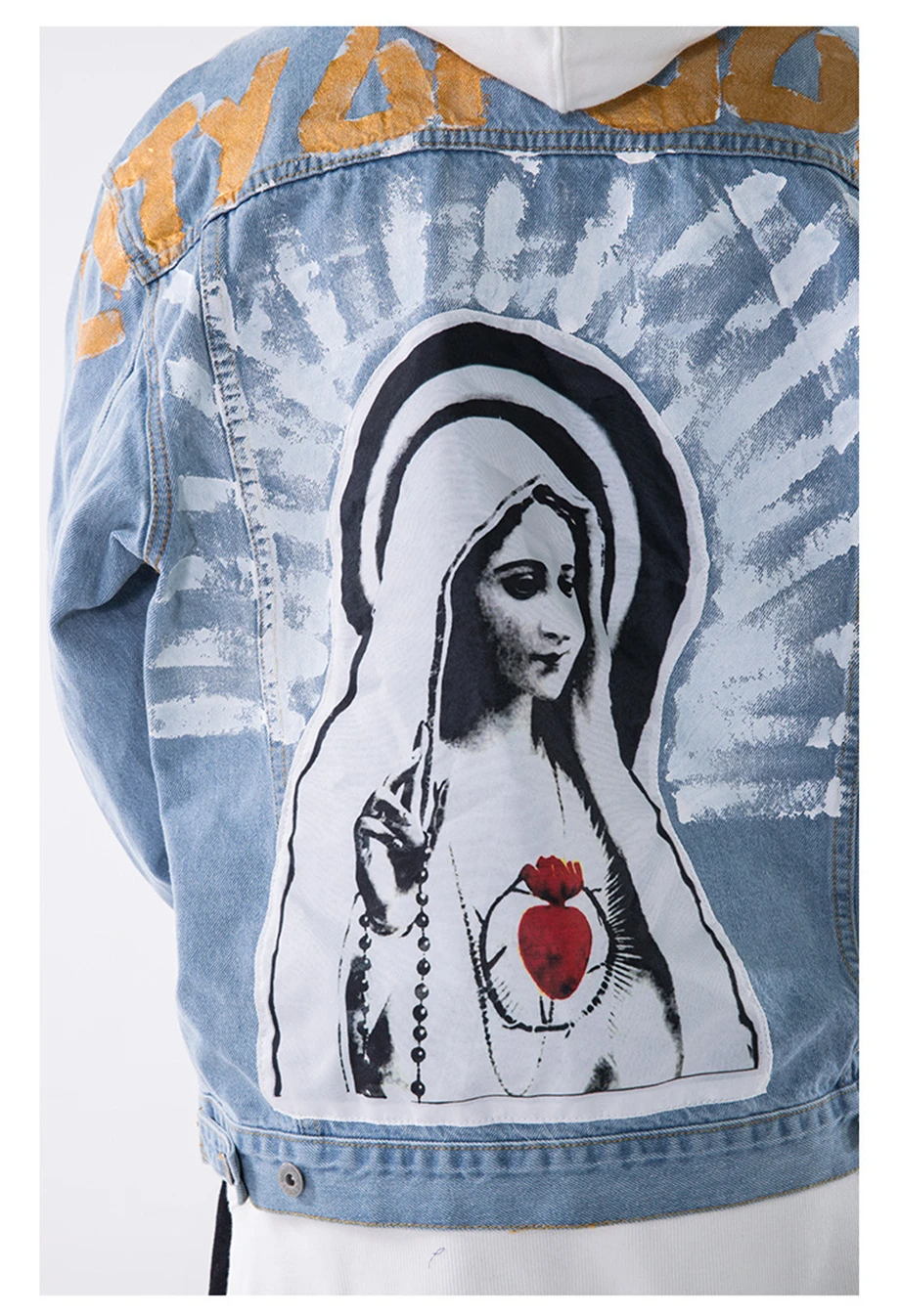 Autumn Hip Hop Denim Jacket Men Print Jeans Jackets Streetwear Fashion Casual Cotton Coat Male HZ021