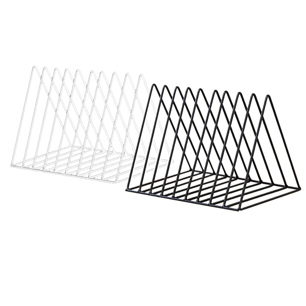

2x Triangular Bookshelf Desktop Newspaper Book Magzine Storage Shelf Office File Rack