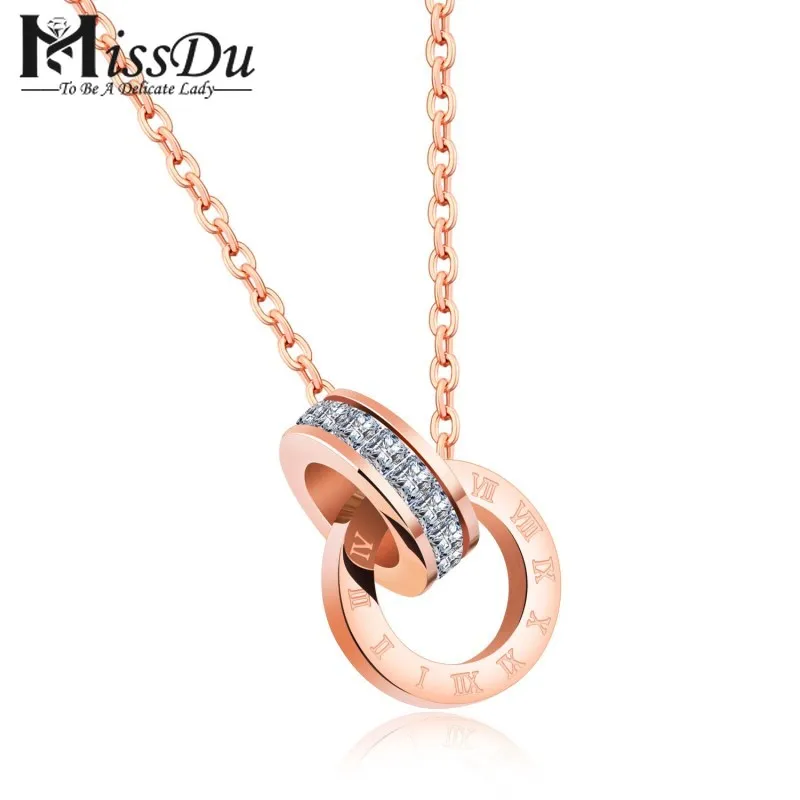 Римское ожерелье с цифрами и кулоном двойная Пряжка круг кристаллы ключица