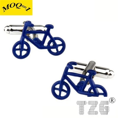 Синий велосипед запонки 1 пара Бесплатная доставка промо акция|cufflinks mens|promotional items