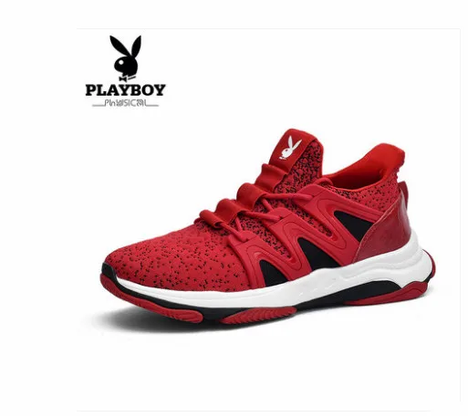 Playboy кроссовки для мужчин новая модель куртки с хлопковой подкладкой в Корейском стиле трендовые мужские туфли, визуально увеличивающая рост, высокая обувь мужские кроссовки