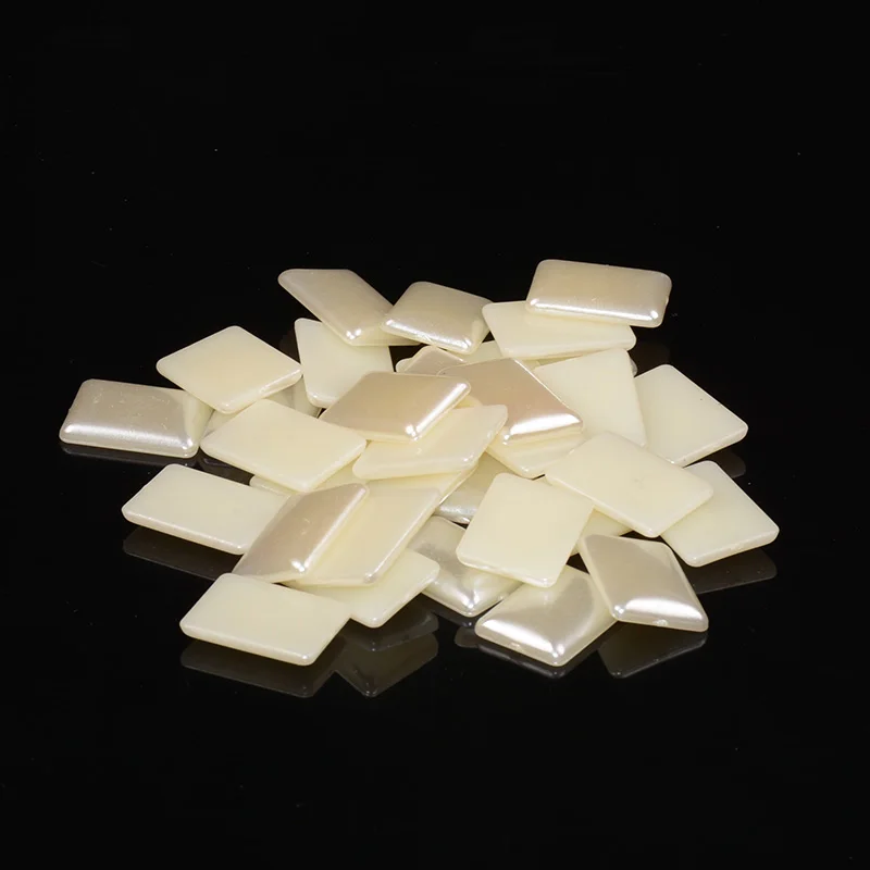 New Big Loose Bead 25pcs 24*25/20*20/18*25 ABS Pearl Imitation Beads Square Rectangle Flat Back Half Nail Art Clothes Decoration | Украшения
