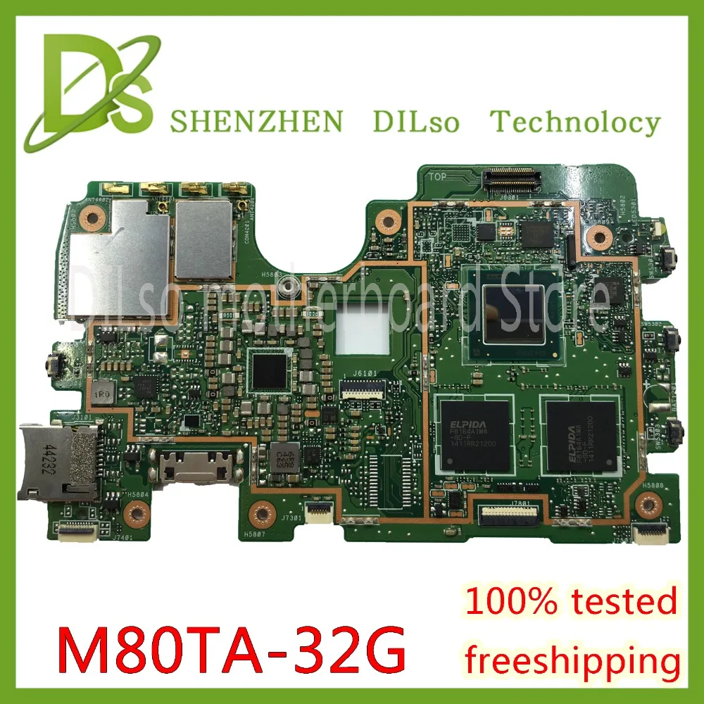 

Материнская плата KEFU M80TA для планшета ASUS M80TA Rev2.1, 2 Гб памяти, процессор Z3740, 32 ГБ SSDTest, оригинал