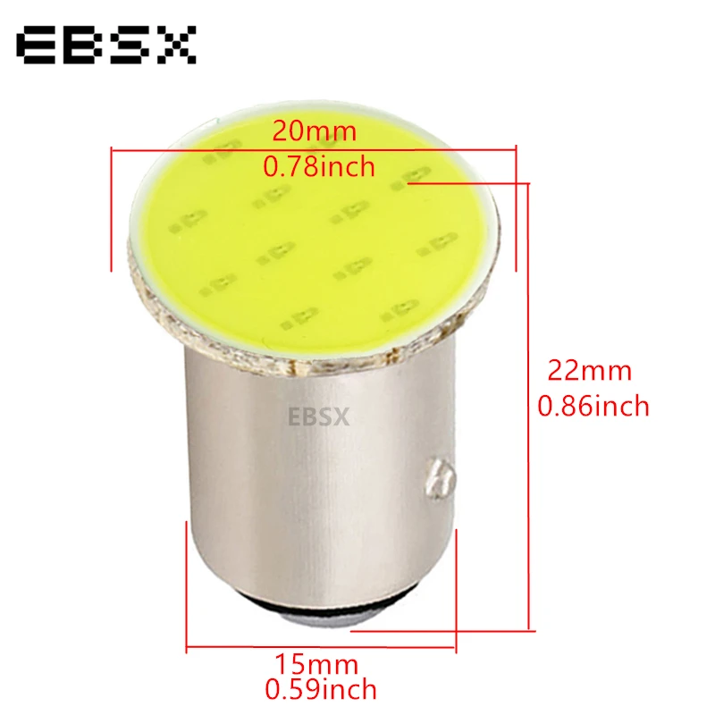 EBSX 10 шт. грузовик 24V S25 1156 BA15S P21W 1157 BAY15D P21/5W COB 12 SMD белый красный авто сигнал заднего