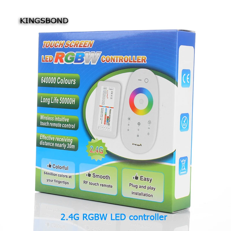 

DC12-24V 24A 2.4G RF Wireless remote control Touch screen led controller for RGBW led strip bulb downlight