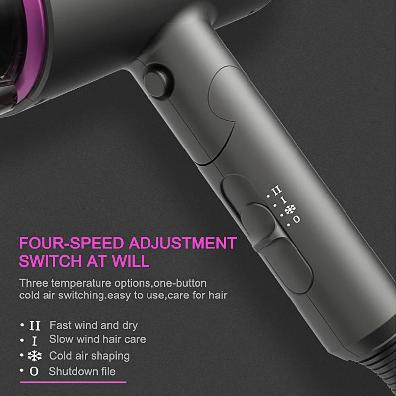Портативный складной фен для волос с отрицательными ионами мощный электрический
