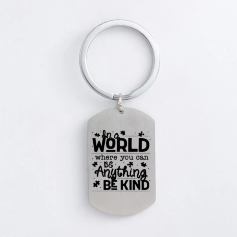 Брелок для ключей с аутизмом из нержавеющей стали пазл головоломка подвесками