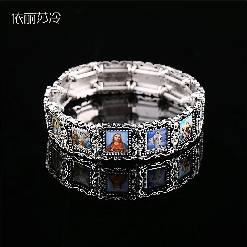 Браслет с крестом и бусинами Jesus браслет крестиками из сплава Случайное