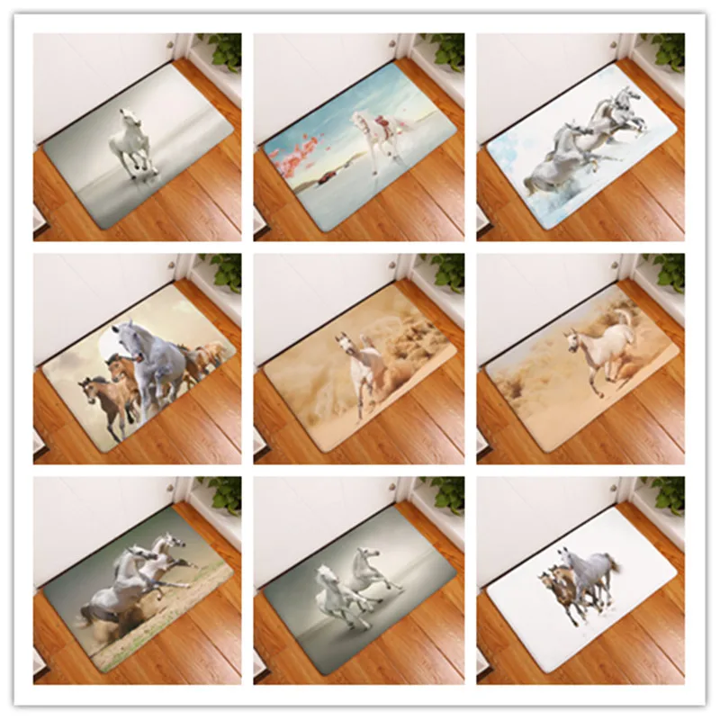 Новый модный стиль Majestic Horse Print ковры противоскользящие напольные коврики