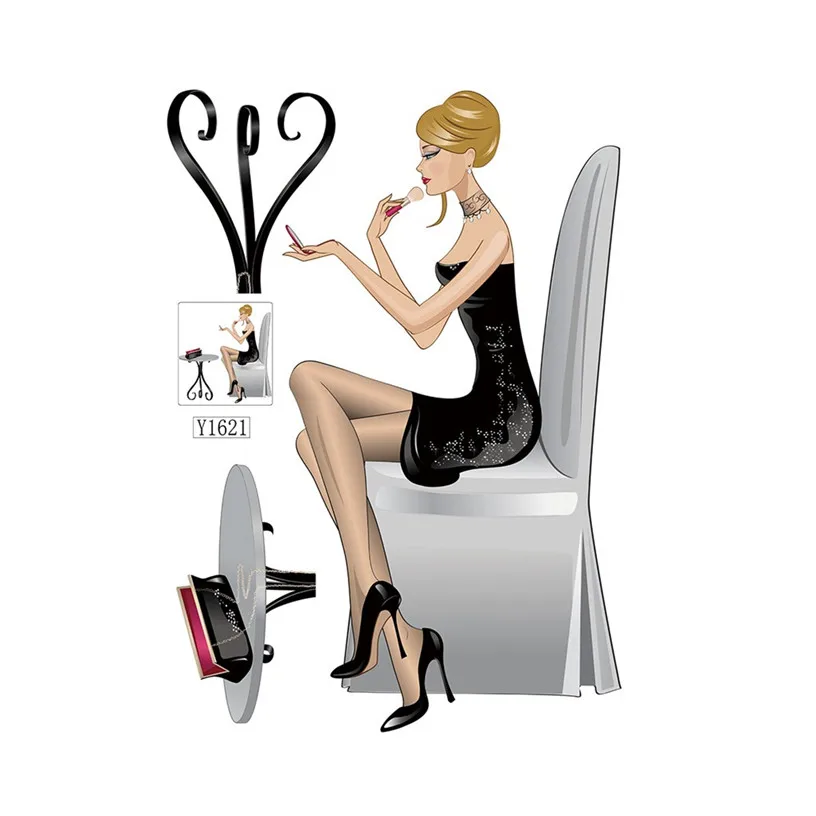 Самоклеящиеся красивые наклейки на стену для макияжа виниловые сделай сам