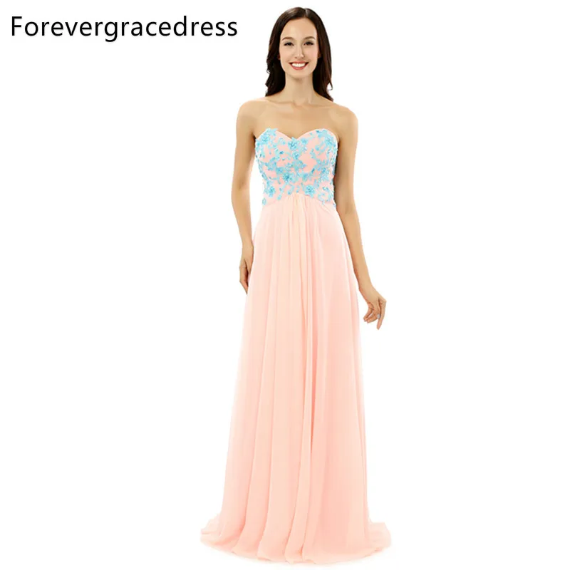 Forevergracedress реальные фотографии Румяна розовый платье подружки невесты Линия