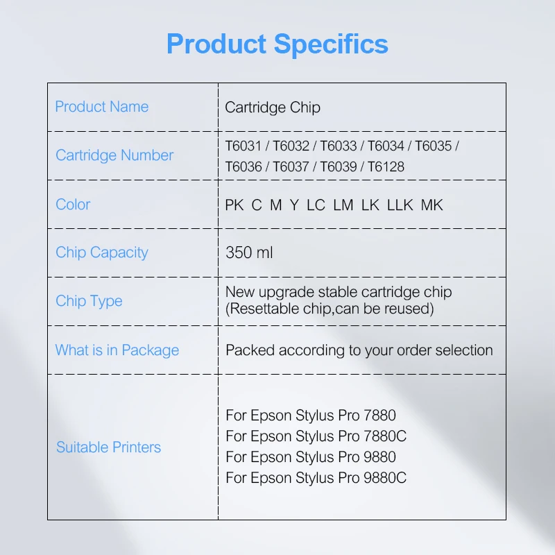 Картридж для принтера Epson T6128 чип с постоянным чипом ARC Stylus Pro 7880 7880C 9880 9880C (9