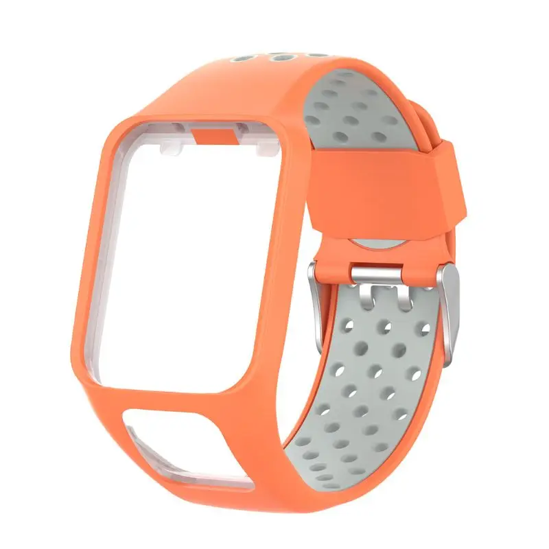 Сменный Двухцветный силиконовый ремешок для часов TomTom Runner 2 3 Spark GPS фитнес-трекер-#