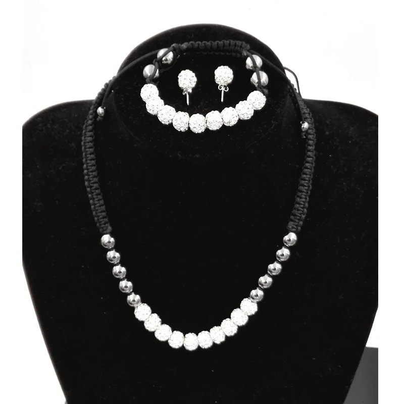 Ювелирные изделия Шамбала наборы оптом 10 мм диско шар Стразы ожерелье