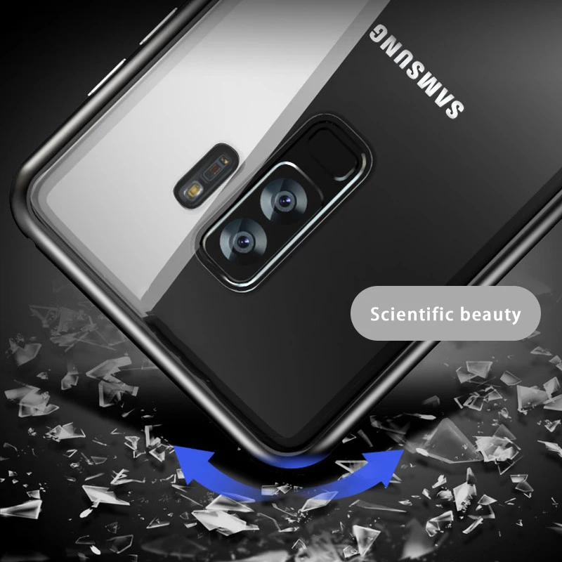 Magnet Bumper Case on For Samsung Galaxy S10 S10E S10plus mobile Phone Cases A20 A30 A50 S8 S9 J4 J6 plus note 8 9 A7 A9 M20 | Мобильные