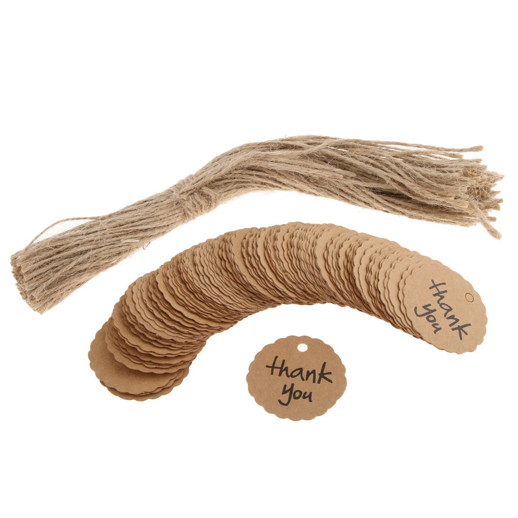 Цветочные крафтовые украшения 100 шт. бумажные бирки для подарков | Дом и сад