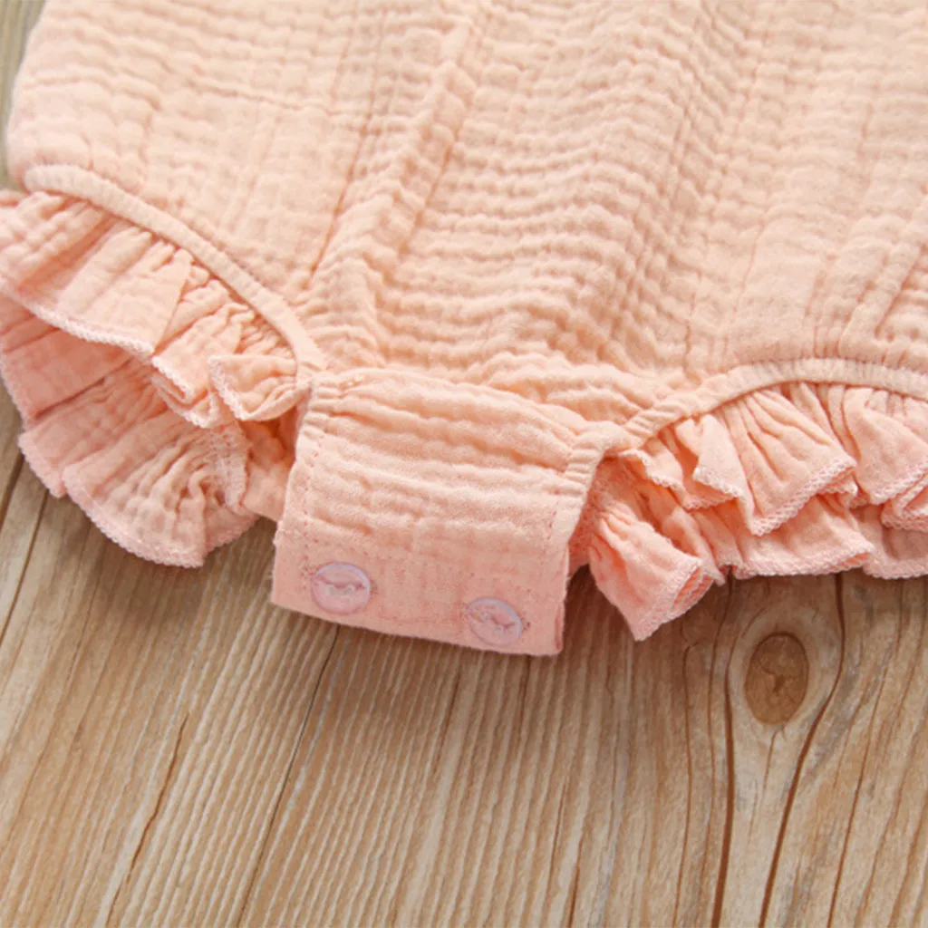 Perimedes/Летний кружевной однотонный комбинезон для малышей Vestido Infanti кружевное