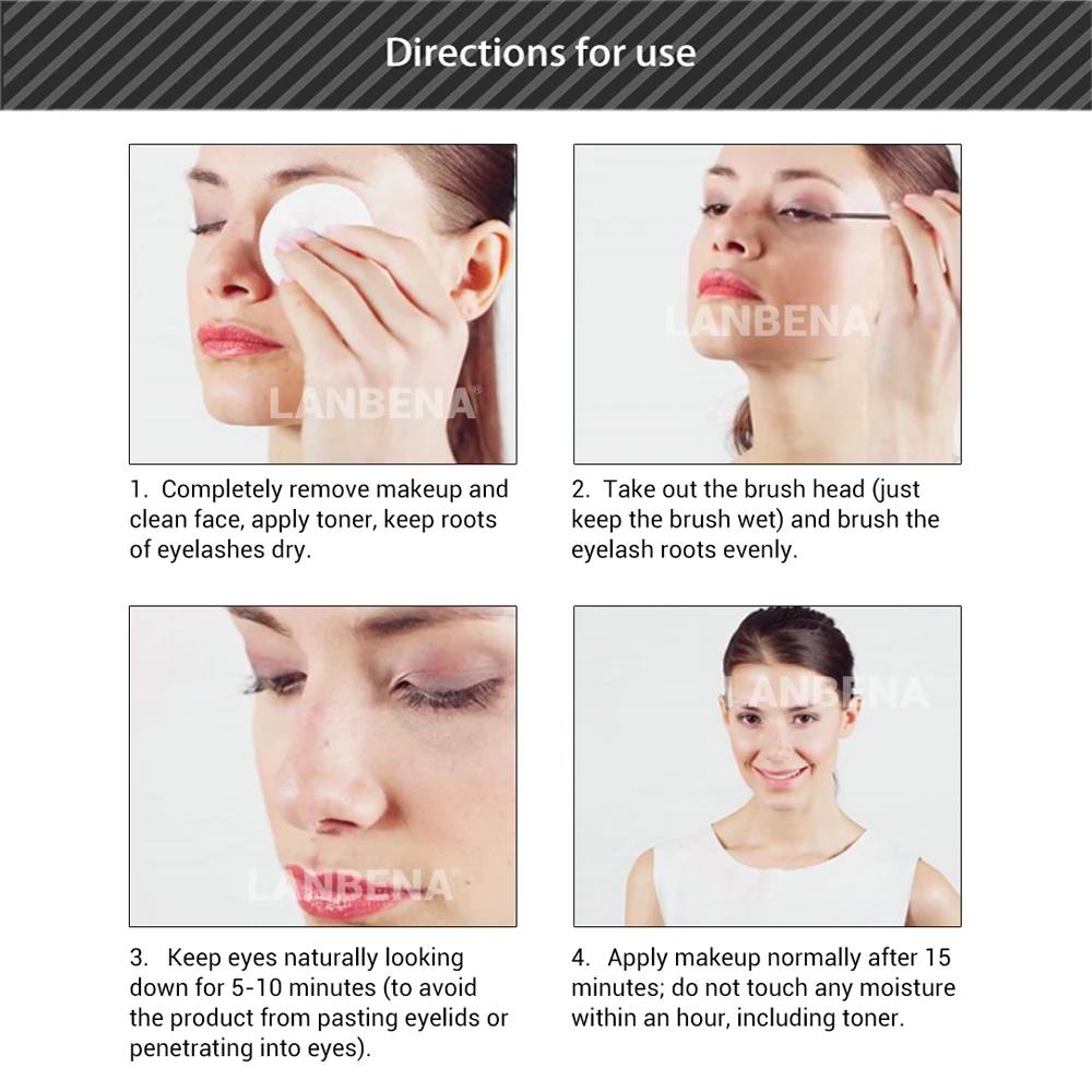 LANBENA сыворотка для ресниц лечение роста усилитель сыворотки удлинения толстые