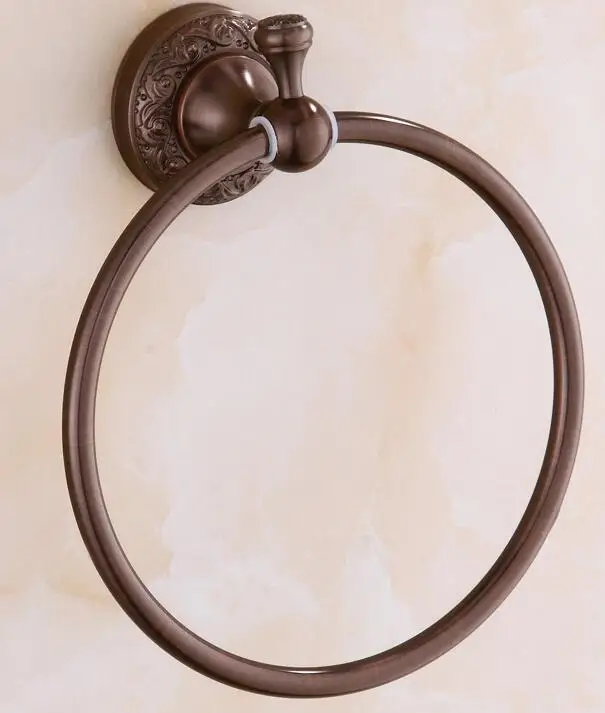 Стиль Европейский стиль Wal-mount античный/черный/полотенце Orb кольцо классическое банное полотенце держатель аксессуары для ванной комнаты 9109 K - Цвет: ORB