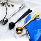 Многофункциональная кухонная ложка с зажимом, из нержавеющей стали