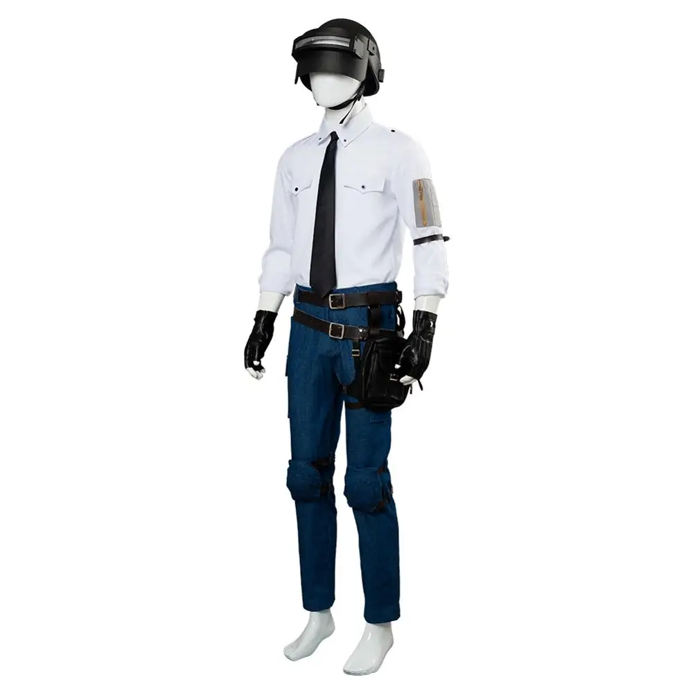 

Full Set Game PUBG Cosplay PLAYERUNKNOWNS BATTLEGROUNDS Cosplay Costume Helmet Halloween Carnival Costume Custom