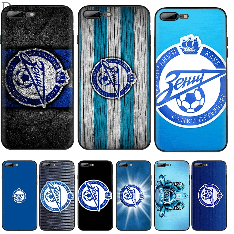Cell Phone Case Silicone TPU for iPhone 7 8 6 6s Plus iPhone 11 Pro X XS Max XR 5 5s SE Cover Zenit football Club Logo Shell