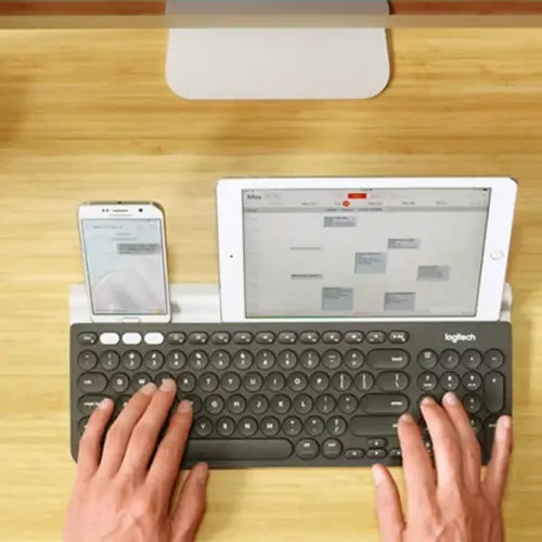 Беспроводная Bluetooth клавиатура Logitech K780 двухрежимный переключатель подключение