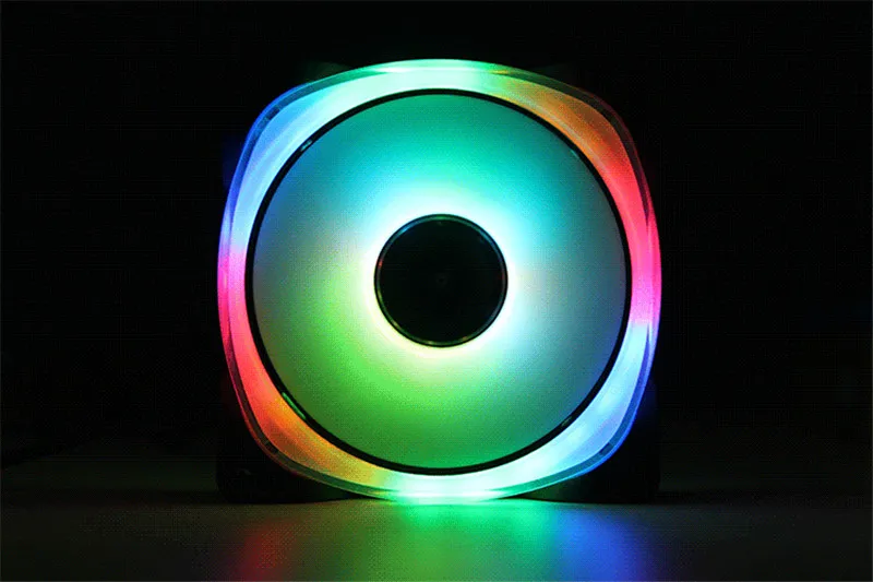 JONSBO RGB вентилятор 120 мм PC чехол Вентилятор Cooler двойными бортами Glow хрустальный светильник 3PIN+ большой 4D Питание материнская плата 12V 4PIN AURA SYNC