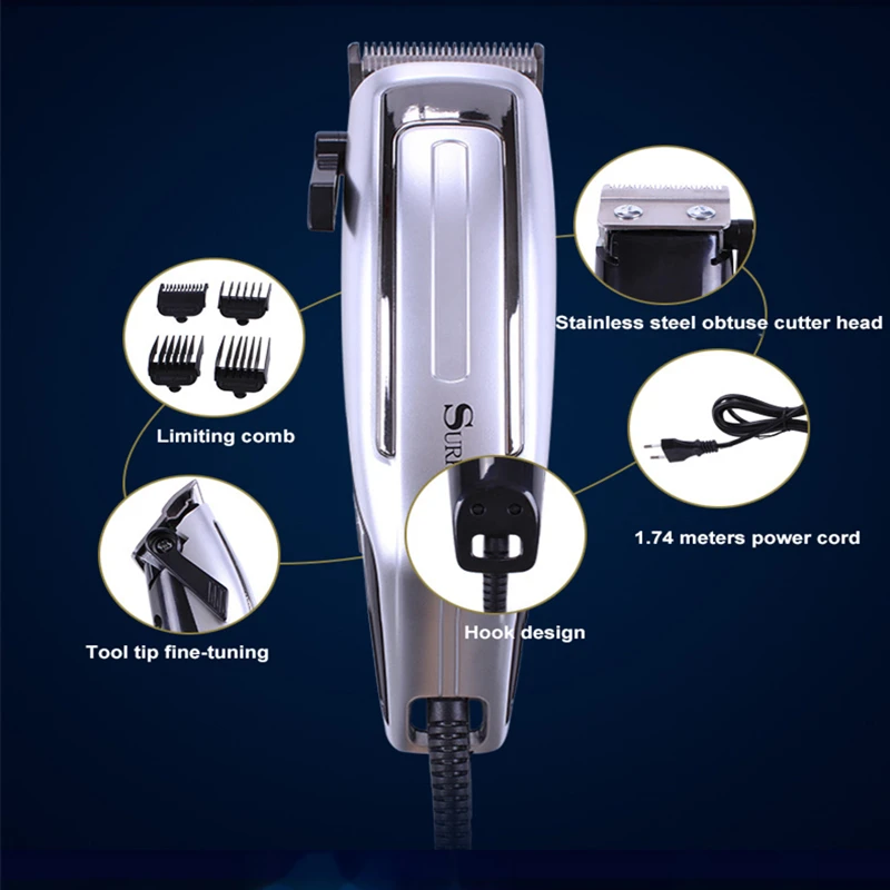SURKER SK-5605 электрическая машинка для стрижки волос профессиональный триммер для стрижки волос Мужская бритва для бороды