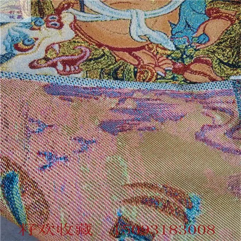Tibetan woven gold embroidery Yong Zhong taught Buddhism figures Huangchen Shen Nepal Don Cobb portrait Free Shipping | Дом и сад