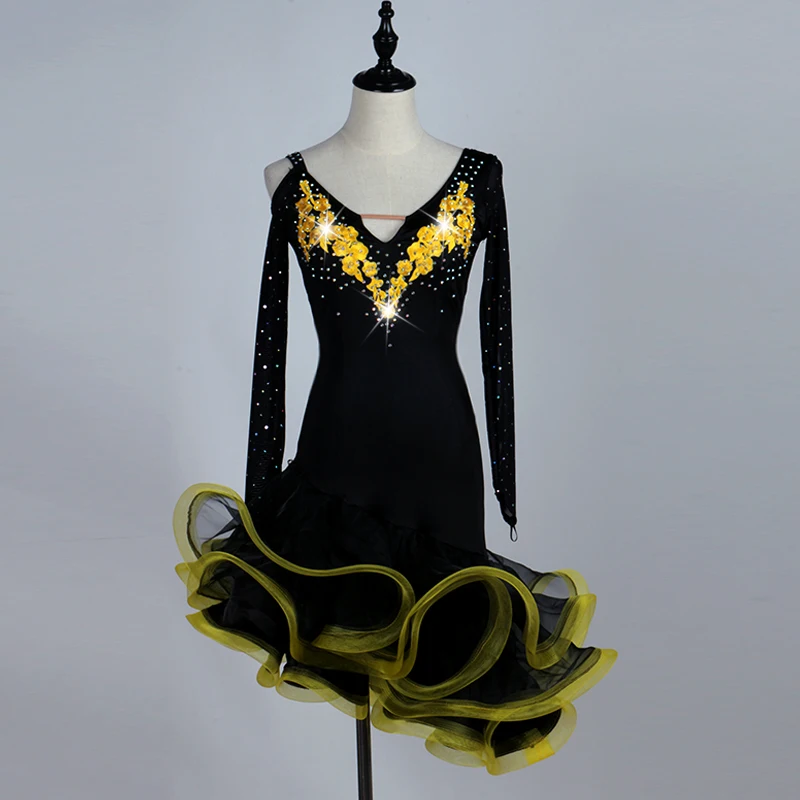

Customized Latin dance costume new professional performance competition dress