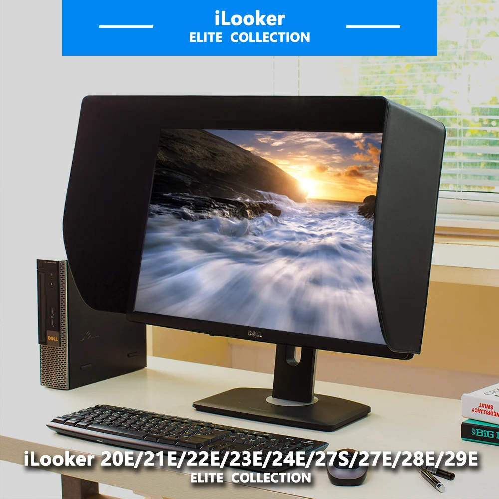 ILooker 23E 23 дюйма и 24 дюйма ультратонкая рамка ЖК светодиодный монитор бленда солнцезащитный козырек для Dell hp EIZO вьюсоник Philips samsung
