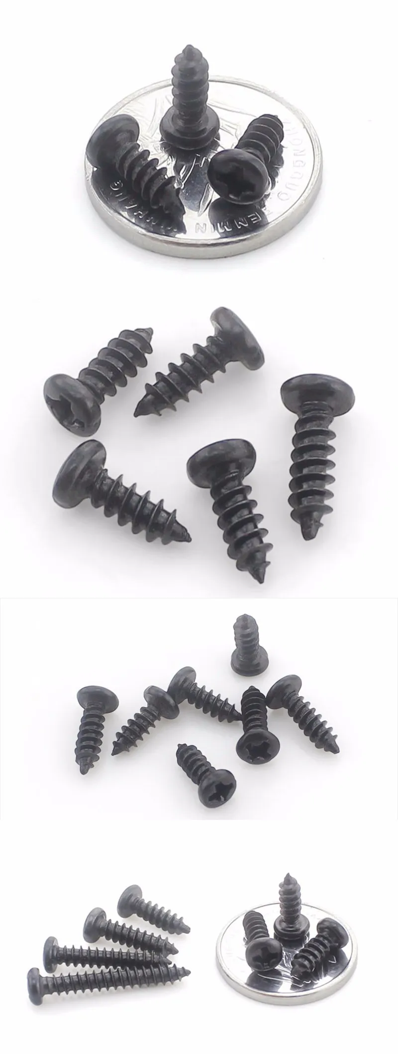 100 шт./компл. черный M2x10mm нить-формируя винты с потайной головкой и для Пластик деревянная шкатулка для украшений самонарезающие винты для корпуса компьютера