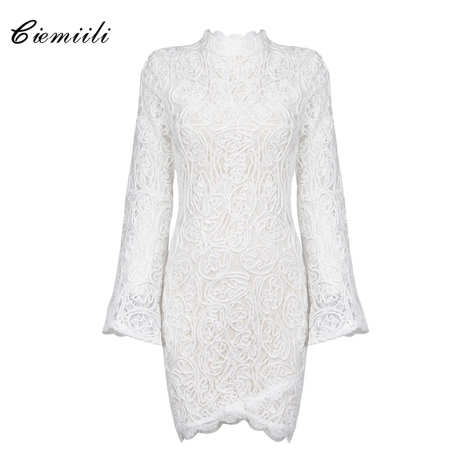CIEMIILI элегантное кружевное Бандажное женское платье знаменитостей 2018 новое