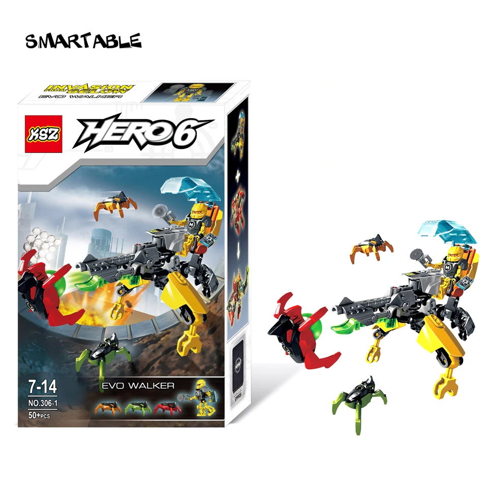 

Smartable Hero Factory EVO WALKER Building Block Set Toys For Child Christmas Gift 50pcs/set