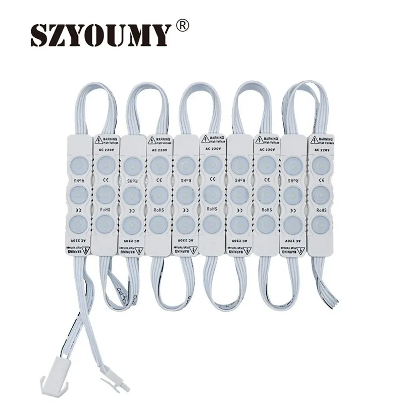 SZYOUMY высоковольтный AC 110 В 220 SMD 2835 3 светодиодных инжекционного модуля с