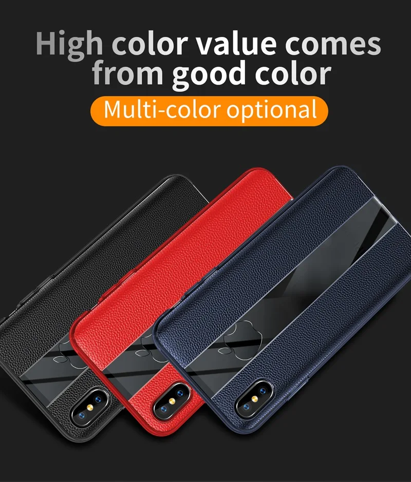 Подлинный кожаный TPU мягкий чехол для задней крышки iPhone XR XS Max из натуральной кожи