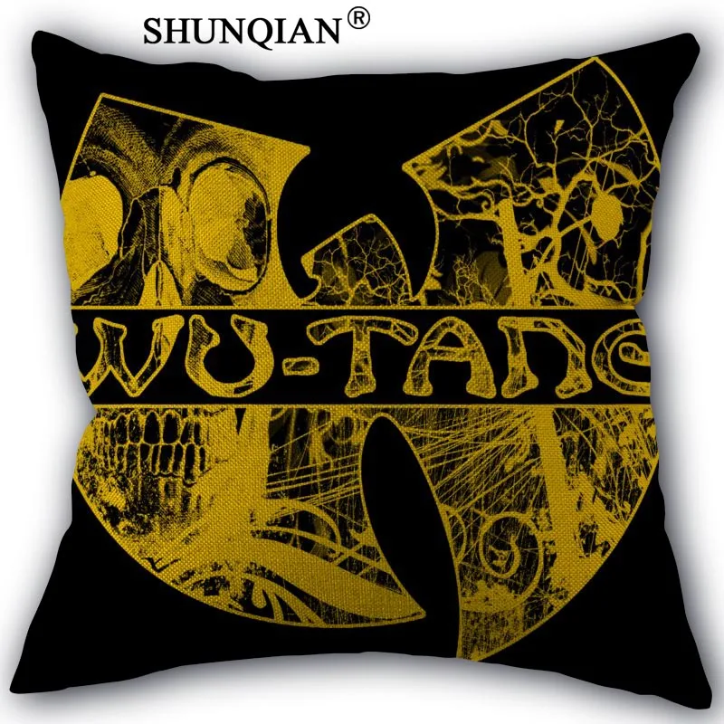 Наволочка wu tang из хлопка и льна квадратная на молнии для офиса семьи