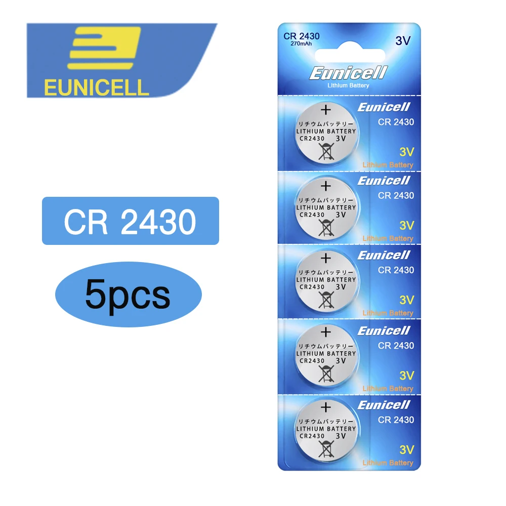 

5pcs Bateria CR2430 3V Lithium Battery DL2430 ECR1620 5011LC KCR2430 L20 Button Cell Coin Battery for Watch Toy Remote Batteries