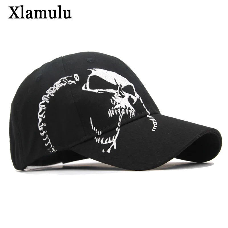 Xlamulu бренд Snapback бейсболки шапки для мужчин череп вышивка Casquette модные спортивные женские Bone мужская шапка Gorras мужская шапка