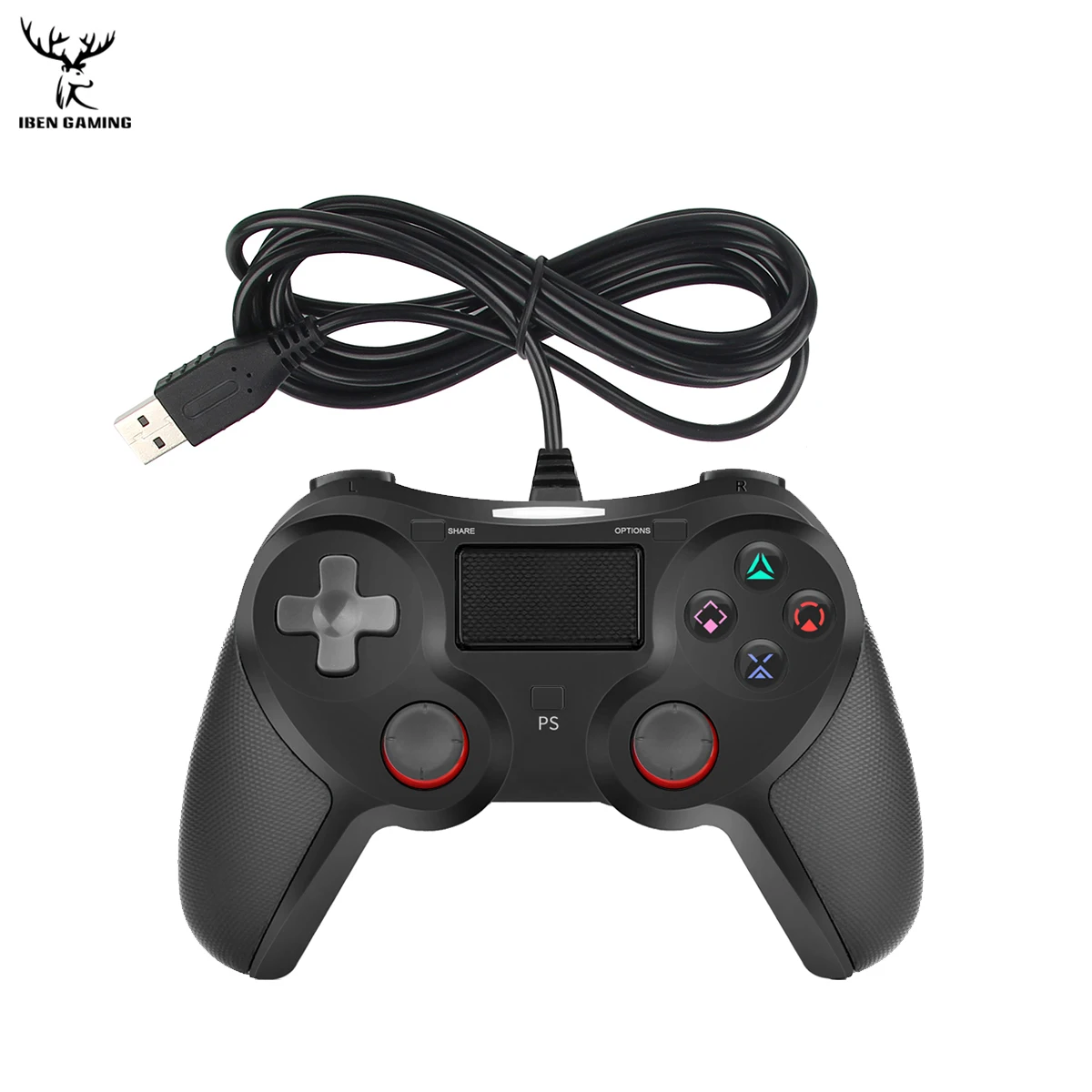 IBen USB контроллер геймпад джойстик для PS4/PS4 Pro/PS3/PC DualShock вибрации проводной